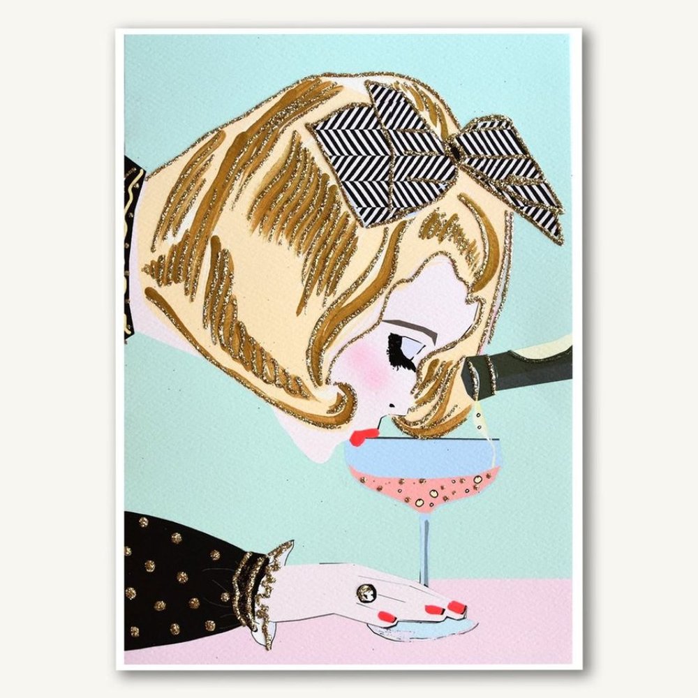 COPY - Verrier Original Gold Champagne Print